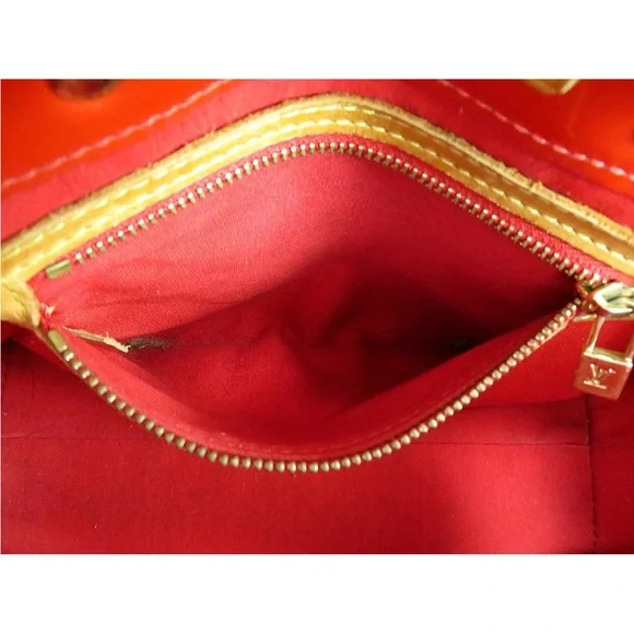 Louis Vuitton Red Patent Tote with Tan Handles - Picture 13 of 16